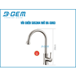 VÒI CHÉN SUS304 INOX MỜ B-GEM BG-SU03
