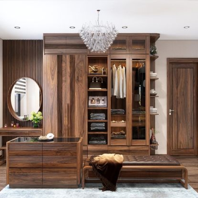 Tủ quần áo gỗ óc chó TN001