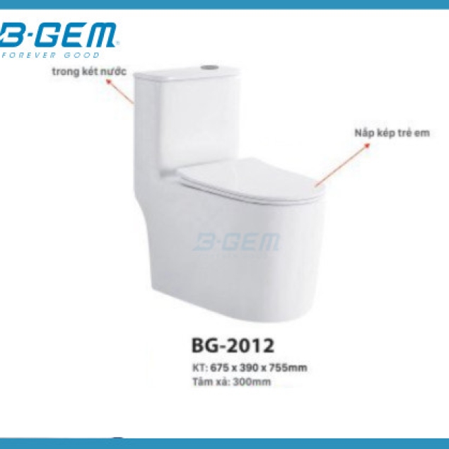 BÀN CẦU KHỐI SỨ TINH KHIẾT CAO CẤP B-GEM BG-2012