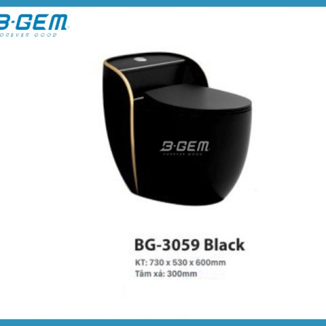 BÀN CẦU KHỐI SỨ TINH KHIẾT CAO CẤP B-GEM BG-3059 Black
