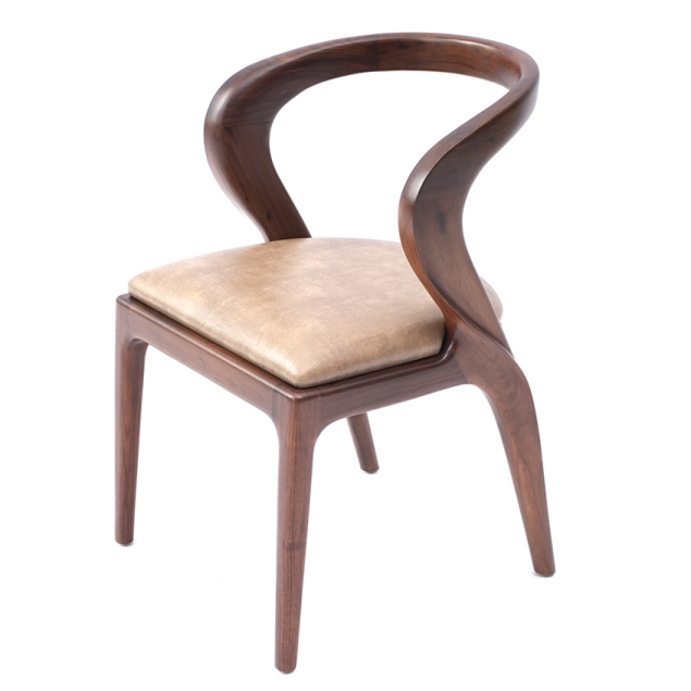 Ghế Ăn Gỗ Óc Chó Có Tay Vịn TN01