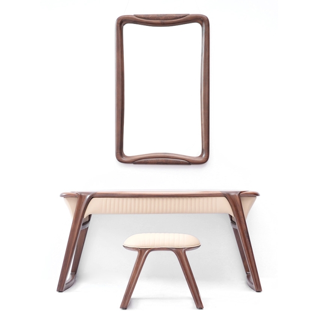 Bộ Bàn Phấn Gỗ Óc Chó