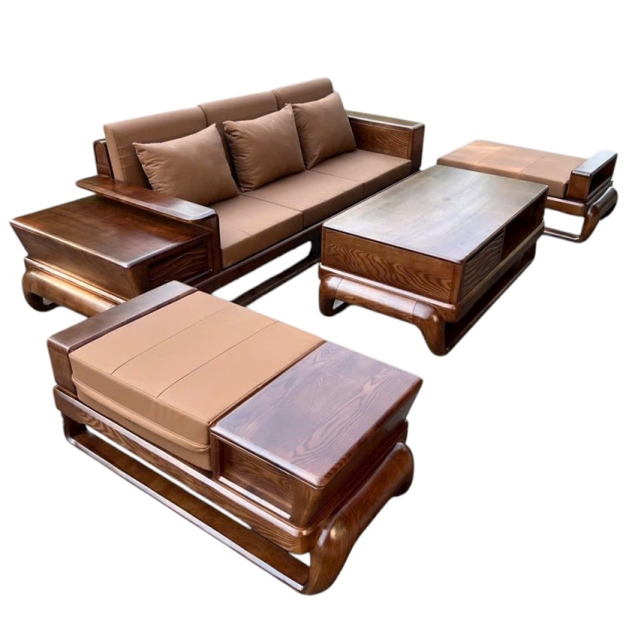 Bộ Sofa Gỗ Sồi Nga TN06