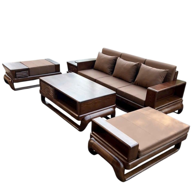 Bộ Sofa Gỗ Sồi Nga TN08