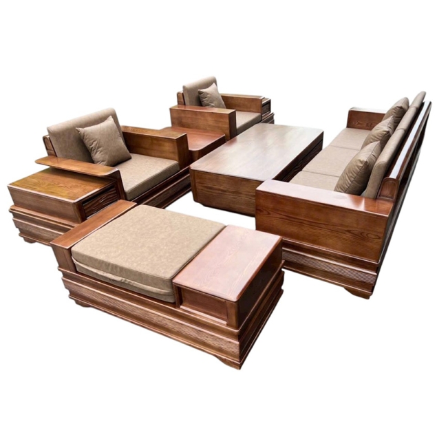 Bộ Sofa Gỗ Sồi Nga TN09